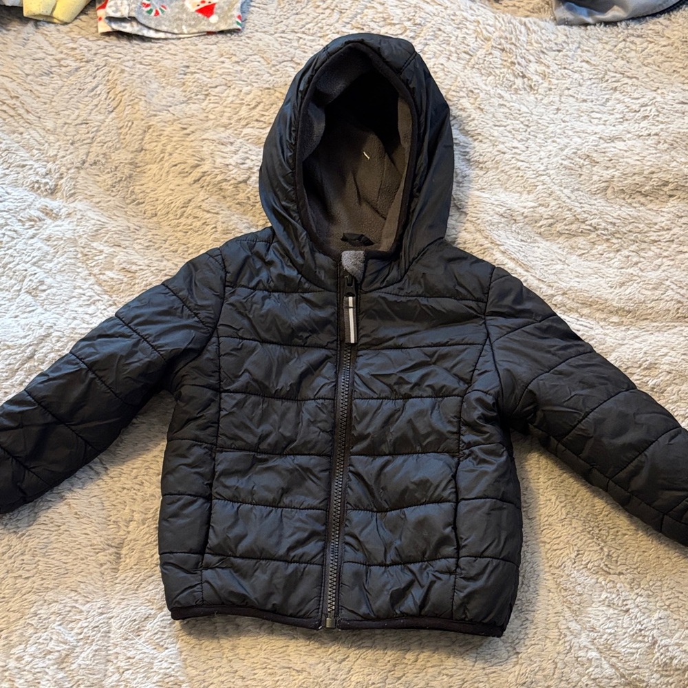 Cat & Jack Black Quilted Kids Jacket 2T